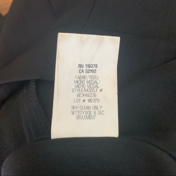 Helmut Lang Draped Black Mini Dress Size 0 - Picture 12 of 12